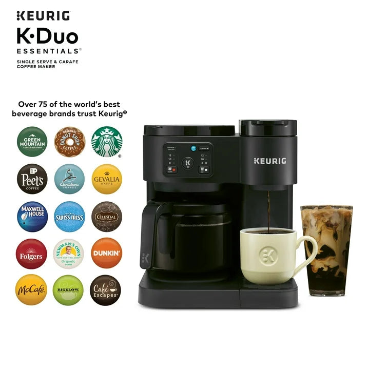 Keurig K-Duo Essentials Single-Serve and 12-Cup Coffee Maker, Hot and Iced