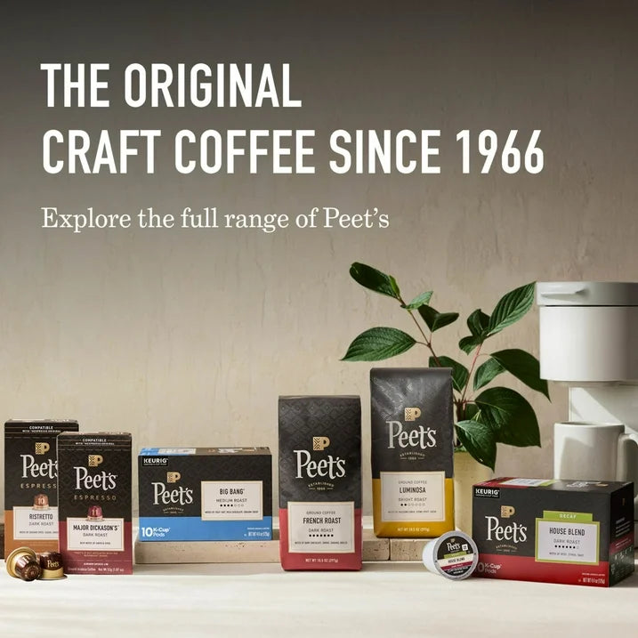 Peet's Coffee French Roast Premium Dark Roast Ground Coffee Arabica, 10.5 oz