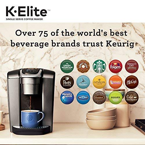 Keurig K-Elite Single Serve K-Cup Pod Coffee Maker, Programmable, Iced Coffee Capability, 8 to 12oz Brew Size
