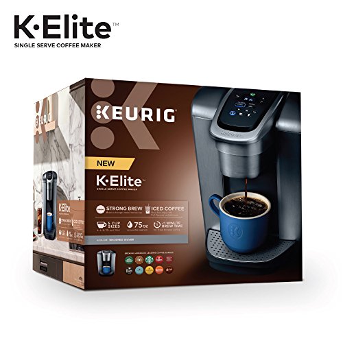 Keurig K-Elite Single Serve K-Cup Pod Coffee Maker, Programmable, Iced Coffee Capability, 8 to 12oz Brew Size
