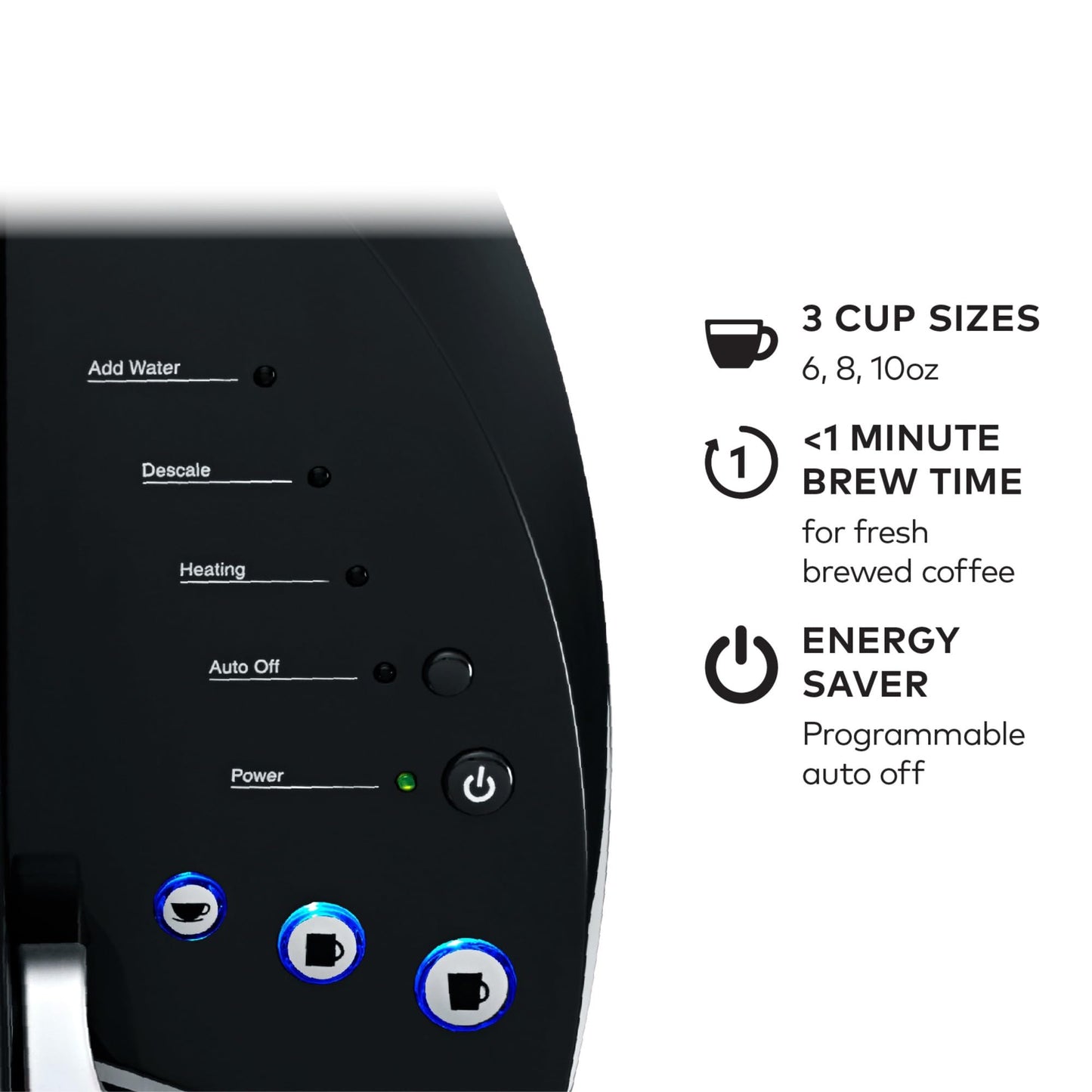 Keurig K-Classic Single Serve K-Cup Pod Coffee Maker, with 3 Brew Sizes