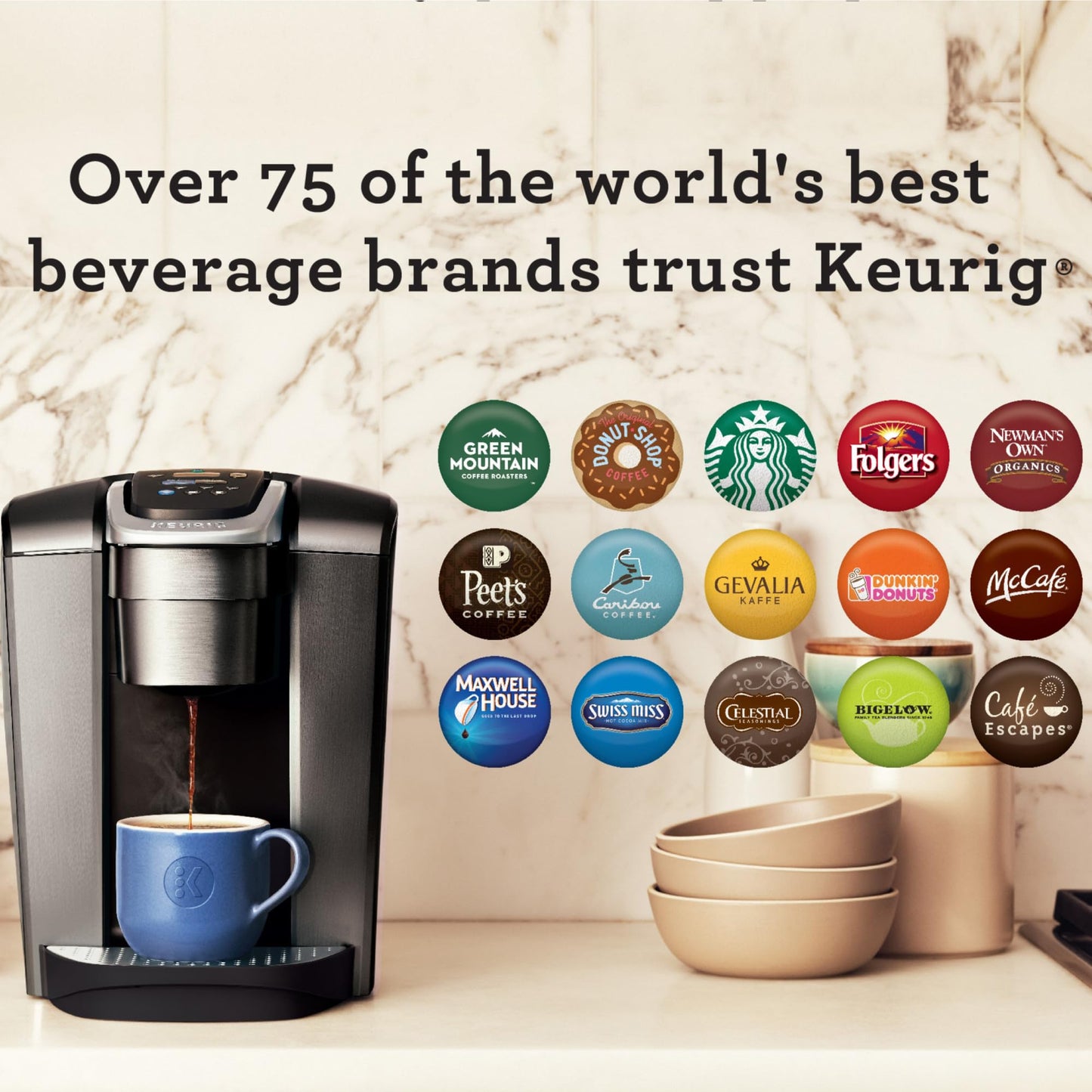 Keurig K-Elite Single Serve K-Cup Pod Coffee Maker, Programmable, Iced Coffee Capability, 8 to 12oz Brew Size