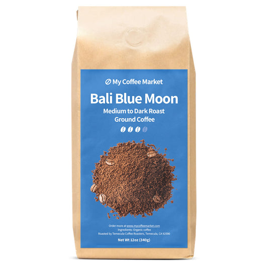 Bali Blue Moon Medium to Dark Roast Ground Coffee 12oz