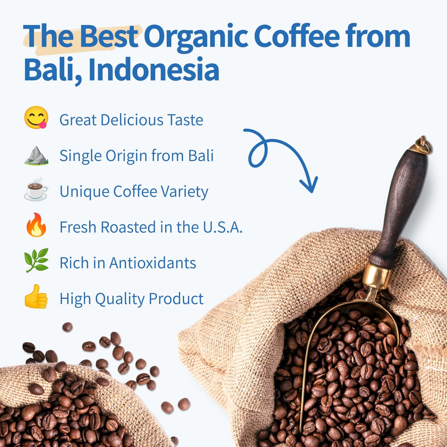 Bali Blue Moon Medium to Dark Roast Ground Coffee 12oz