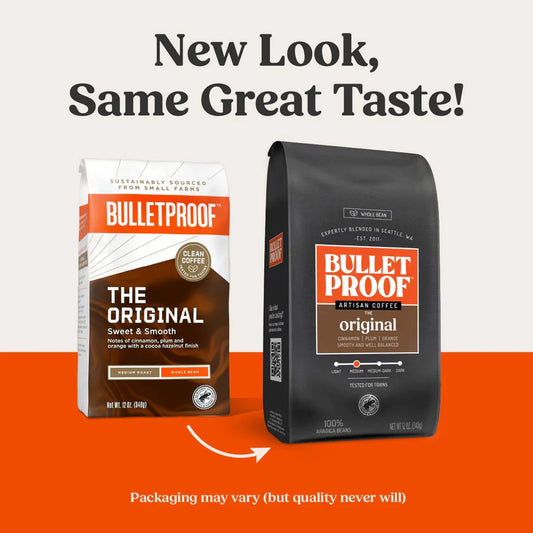 Bulletproof The Original Whole Bean Coffee, Sweet and Smooth, 12 oz.