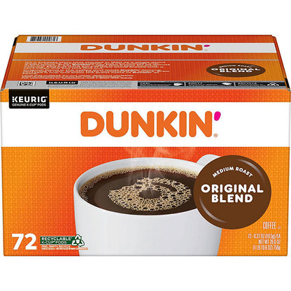 Dunkin' Original Blend Coffee K-Cup Pods Capsules, 72 ct.