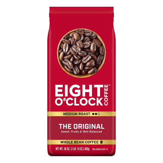Eight O'Clock The Original, 100% Arabica Whole Bean Coffee, 30 oz.
