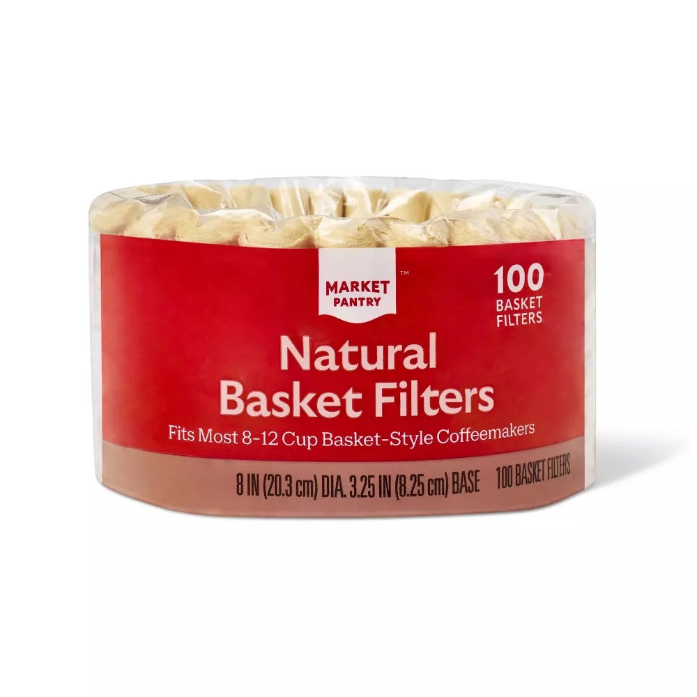 Market Pantry Natural Coffee Filters, 100 ct.