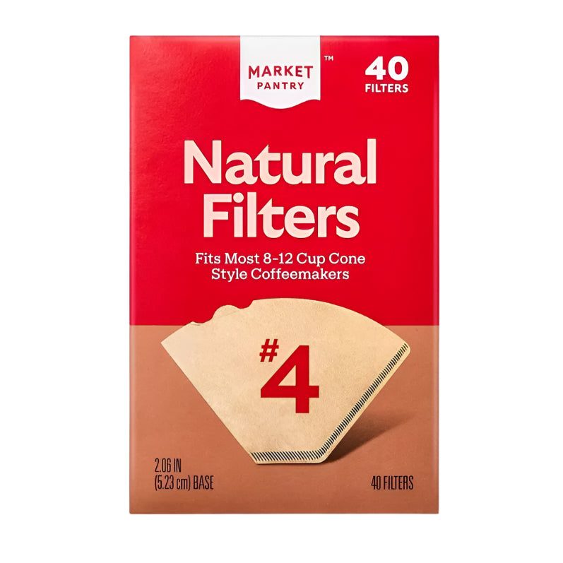 Market Pantry Natural Cone #4 Coffee Filters, 40 ct.