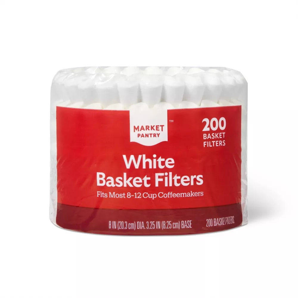 Market Pantry White Coffee Filters, 200 ct.