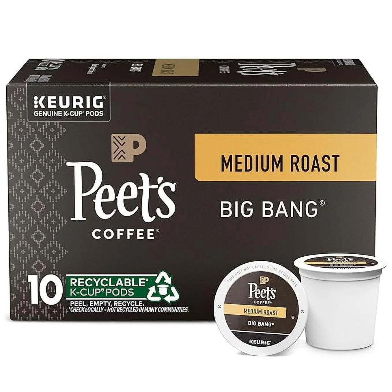 Peet's Coffee Big Bang Medium Roast K-Cup Pods,  10 ct.