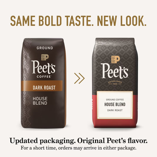 Peet's Coffee Dark Roast House Blend Ground Coffee