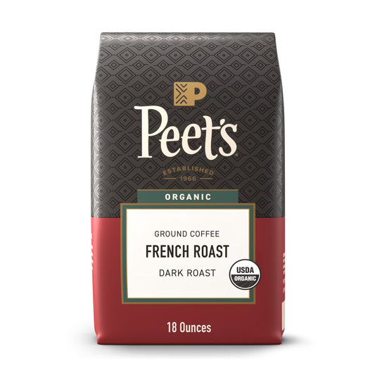 Peet's Coffee Organic French Roast Ground Coffee, 18 oz