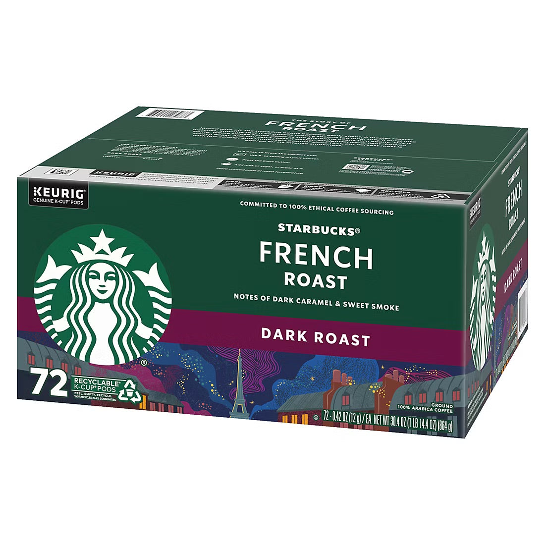 Starbucks French Roast Dark Roast Coffee K-Cup Pods, 72 ct.