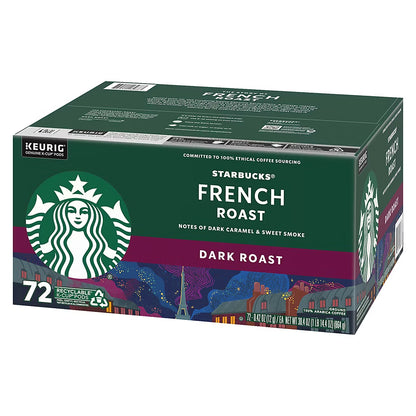 Starbucks French Roast Dark Roast Coffee K-Cup Pods, 72 ct.
