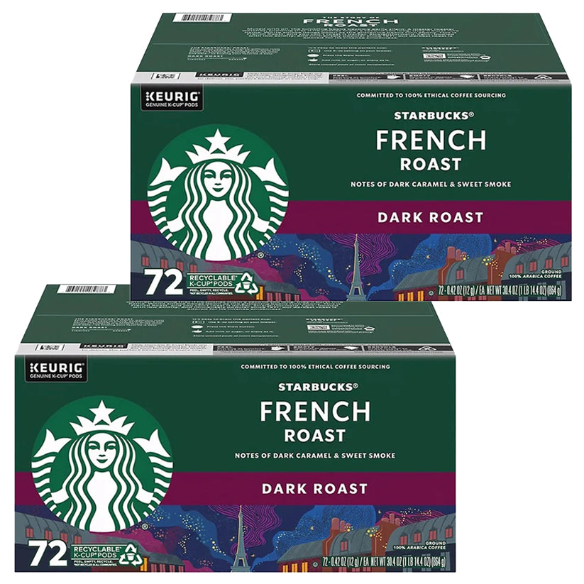 Starbucks French Roast Dark Roast Coffee K-Cup Pods, 72 ct. - 2 Pack