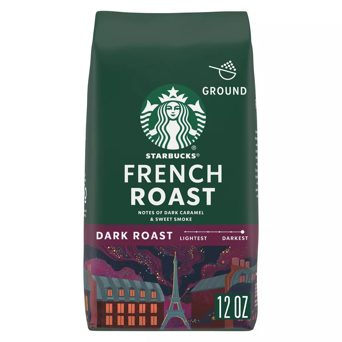 Starbucks French Roast Dark Roast Ground Coffee, 12 oz.