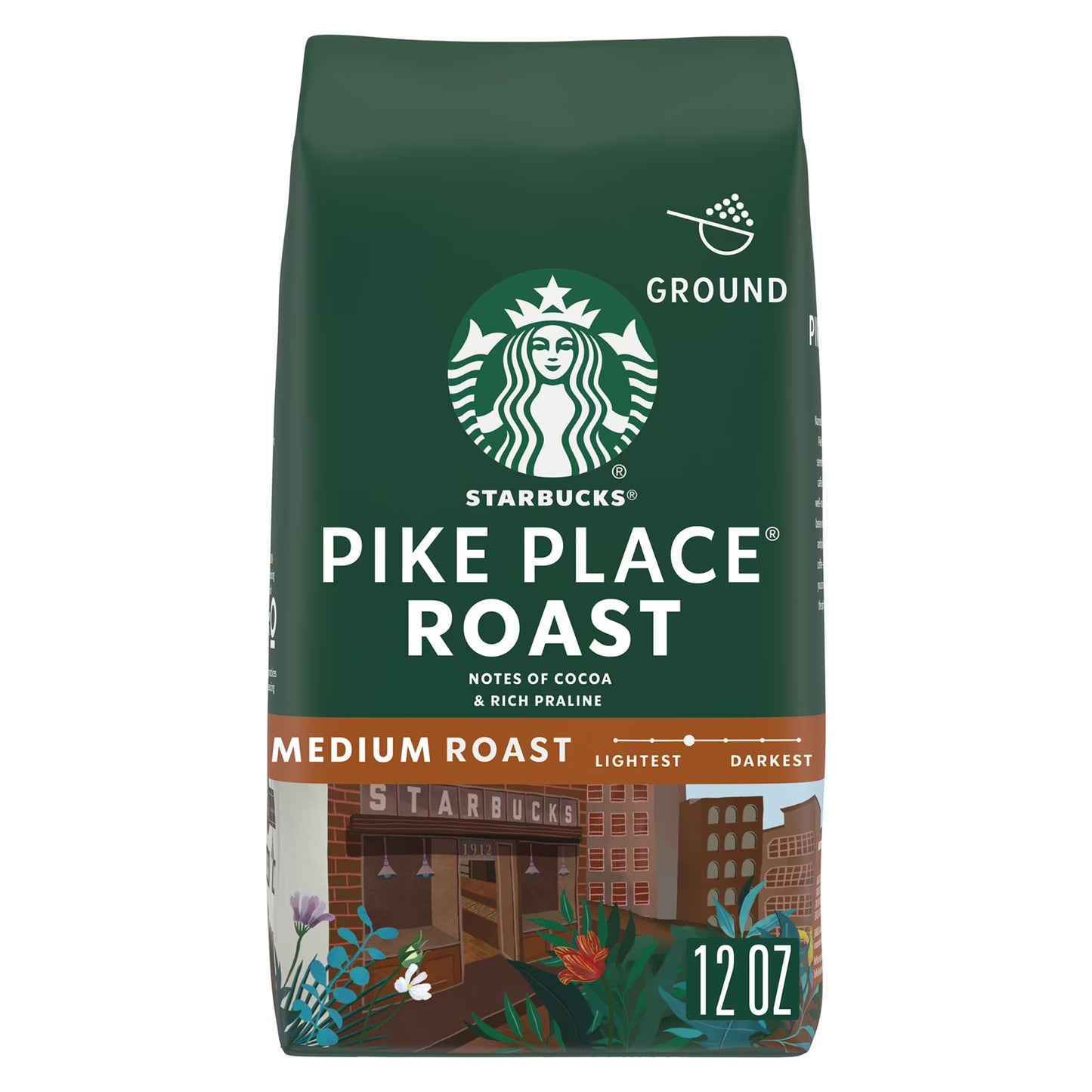 Starbucks Pike Place Roast Medium Roast Ground Coffee, 12 oz.