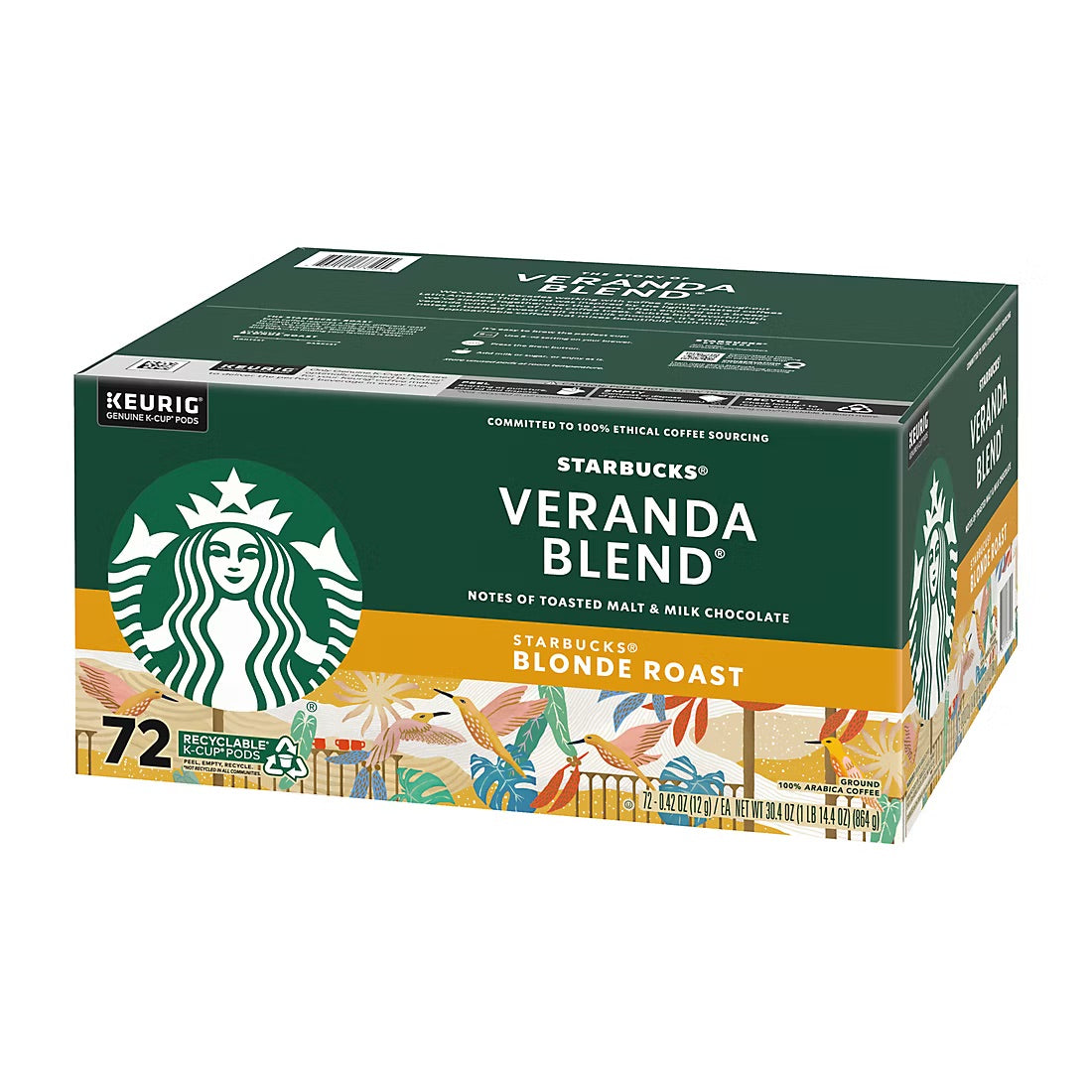 Starbucks Veranda Blend Blonde Roast Coffee K-Cup Pods, 72 ct.