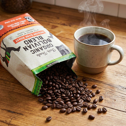 Trader Joe's Fair Trade Organic Bolivian Blend, Medium Dark Roast Whole Bean Coffee, 12 oz.