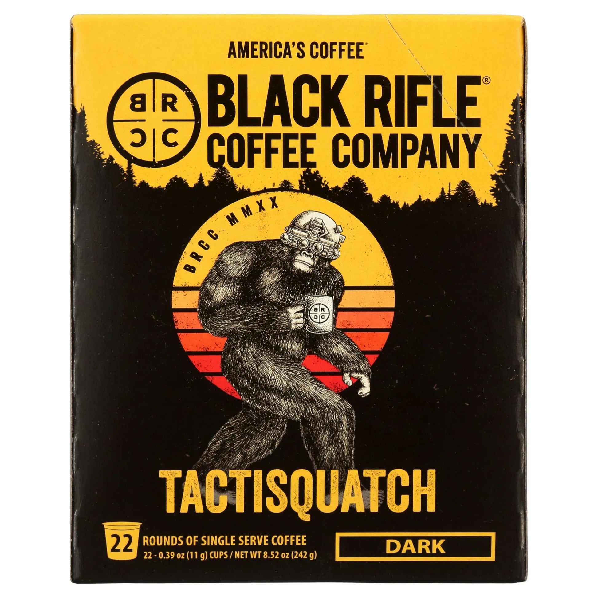 Black Rifle Coffee Company Tactisquatch K-Cup Pods Dark Roast, 22 Ct