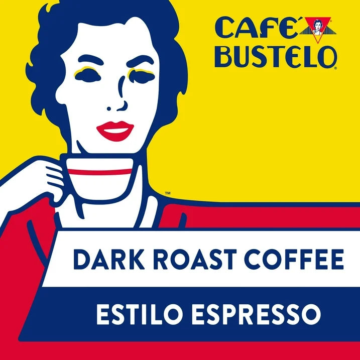Cafe Bustelo Espresso Ground Coffee Dark Roast 36 oz Canister
