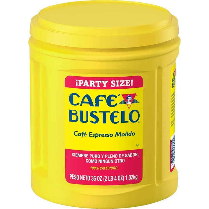 Cafe Bustelo Espresso Ground Coffee Dark Roast 36 oz Canister