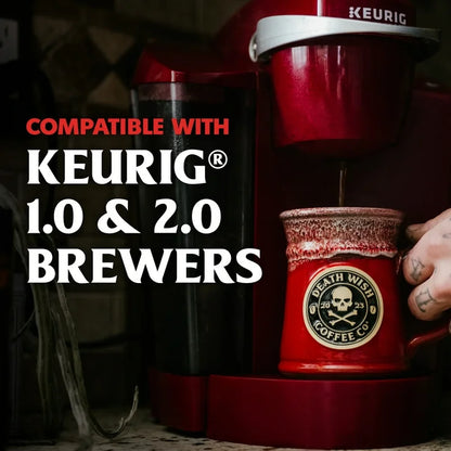 Death Wish Organic Fair Trade Dark Roast Pods 18 Count