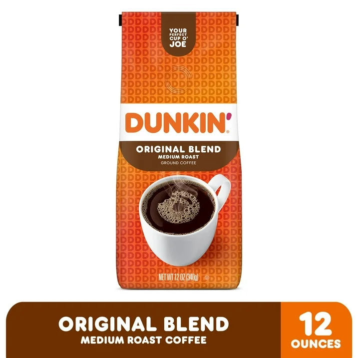Dunkin’ Original Blend Medium Roast Ground Coffee, 12 oz