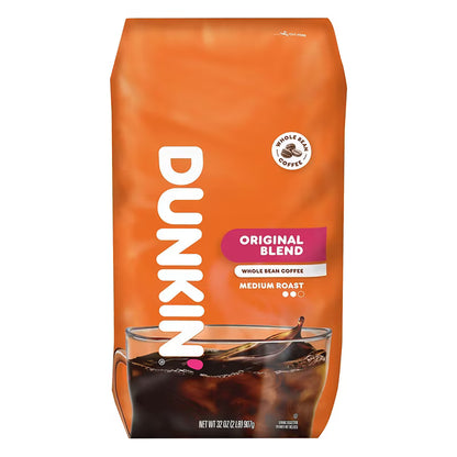 Dunkin' Original Blend Whole Bean Coffee Medium Roast 32 oz