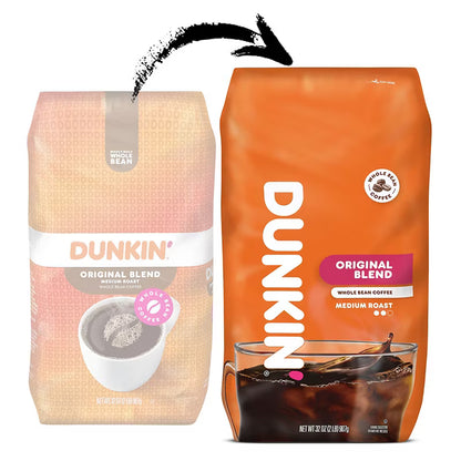 Dunkin' Original Blend Whole Bean Coffee Medium Roast 32 oz