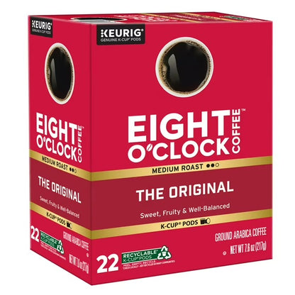 Eight O'Clock K-Cup Pods The Original Arabica Coffee Medium Roast, 22 ct.