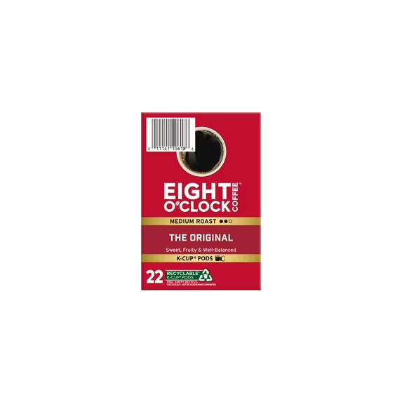 Eight O'Clock K-Cup Pods The Original Arabica Coffee Medium Roast, 22 ct.