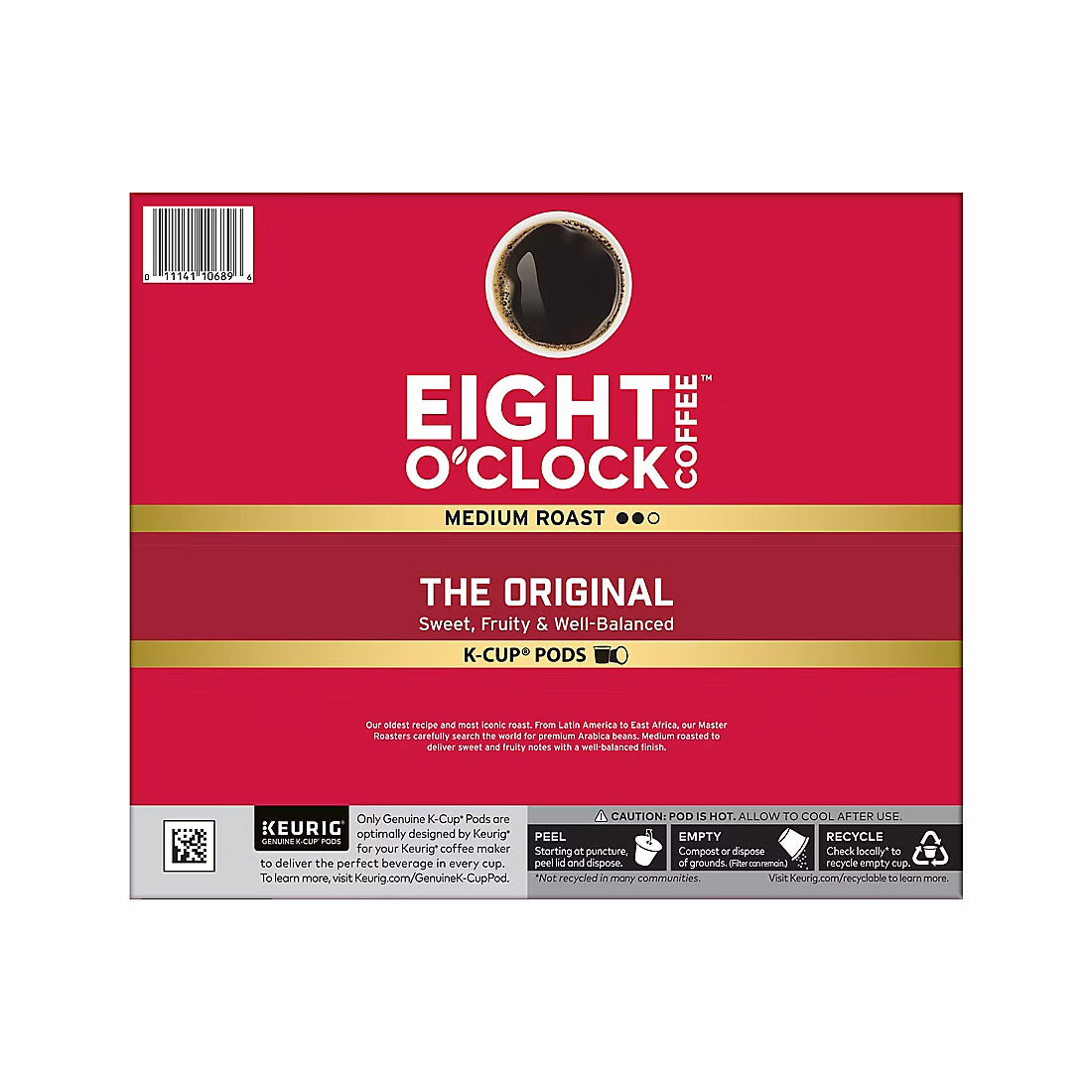 Eight O'Clock K-Cup Pods The Original Arabica Coffee Medium Roast, 94 ct.