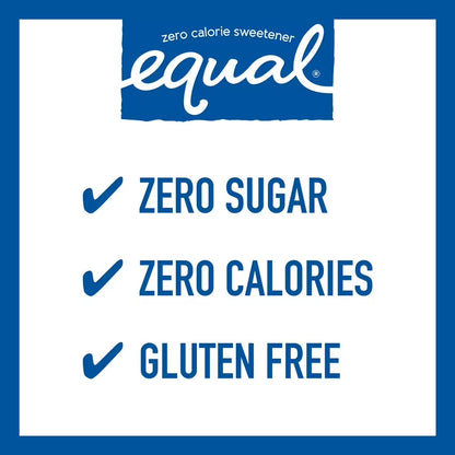 Equal Zero Calorie Sweetener for Coffee, Tea, Hot or Iced Drinks, 1000 ct.