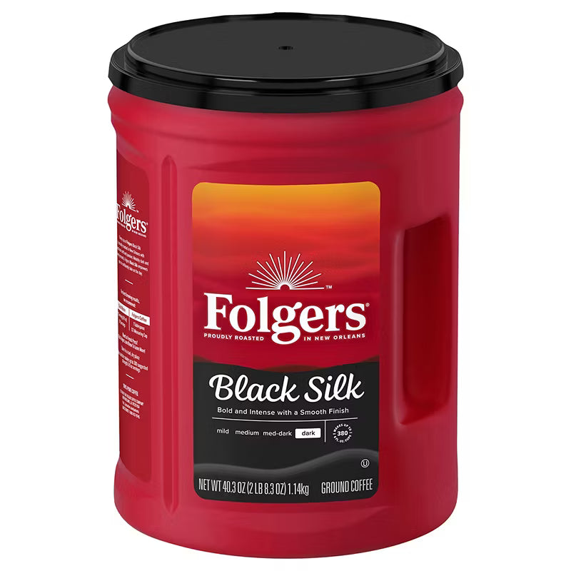 Folgers Black Silk Ground Coffee Dark Roast 40.3 oz