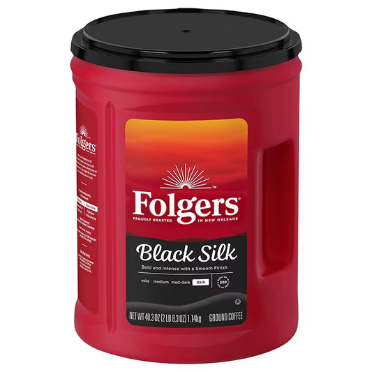 Folgers Black Silk Ground Coffee Dark Roast 40.3 oz