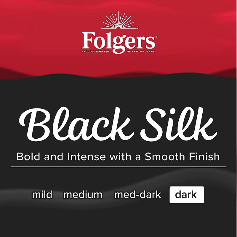 Folgers Black Silk Ground Coffee Dark Roast 40.3 oz