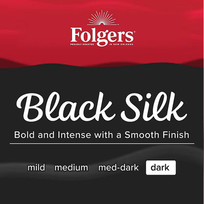 Folgers Black Silk Ground Coffee Dark Roast 40.3 oz
