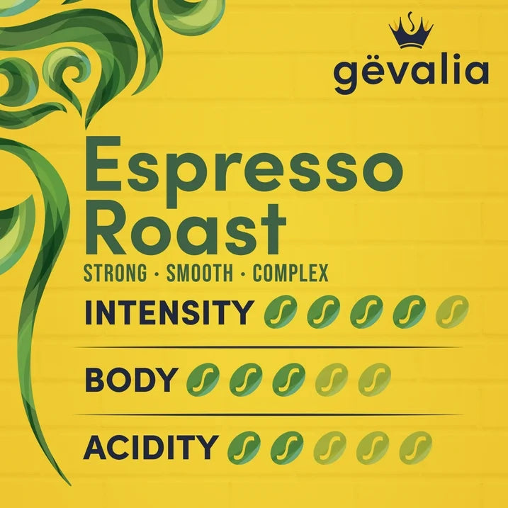 Gevalia Espresso Dark Roast Ground Coffee, 12 oz