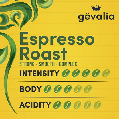 Gevalia Espresso Dark Roast Ground Coffee, 12 oz