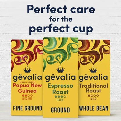 Gevalia Espresso Dark Roast Ground Coffee, 12 oz