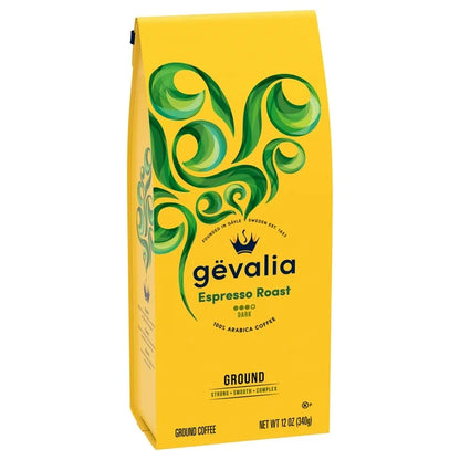 Gevalia Espresso Dark Roast Ground Coffee, 12 oz