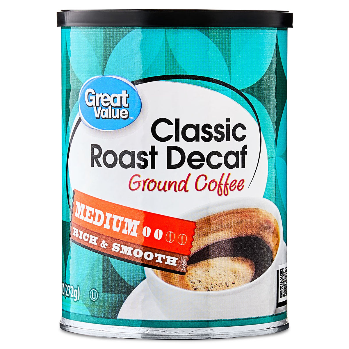 Great Value Decaf Classic Medium Roast Ground Coffee, 9.6 oz