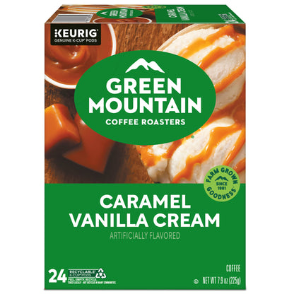 Green Mountain Coffee Roasters Caramel Vanilla Cream Light Roast K-Cup Coffee Pods, 24 ct