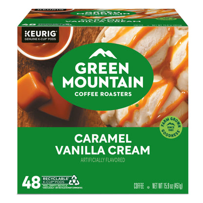 Green Mountain Coffee Roasters Caramel Vanilla Cream Light Roast K-Cup Coffee Pods, 48 ct