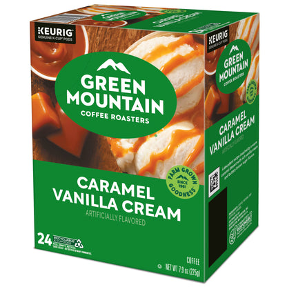 Green Mountain Coffee Roasters Caramel Vanilla Cream Light Roast K-Cup Coffee Pods, 24 ct