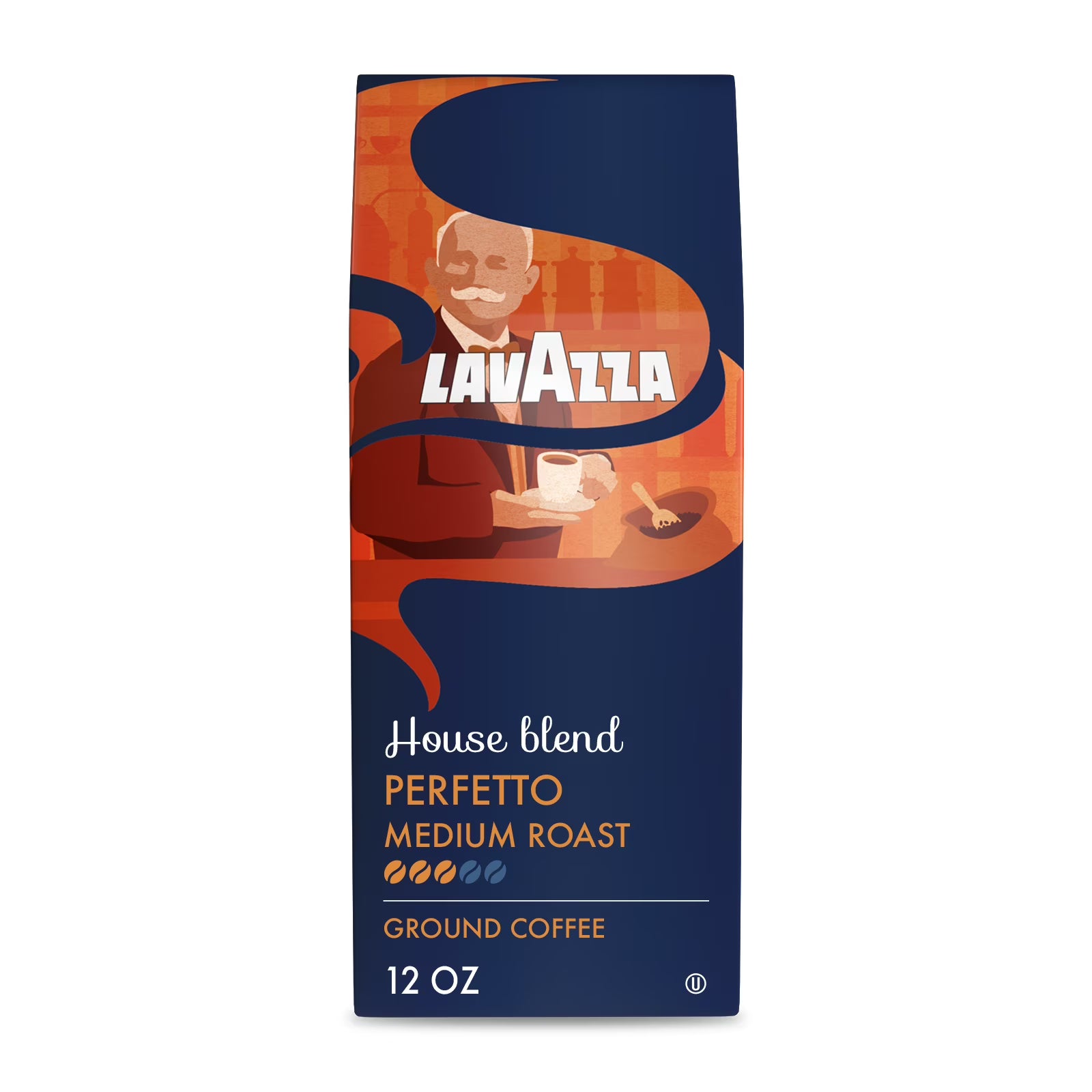Lavazza House Blend Perfetto Ground Coffee, Medium Roast, 100% Arabica, 12 oz