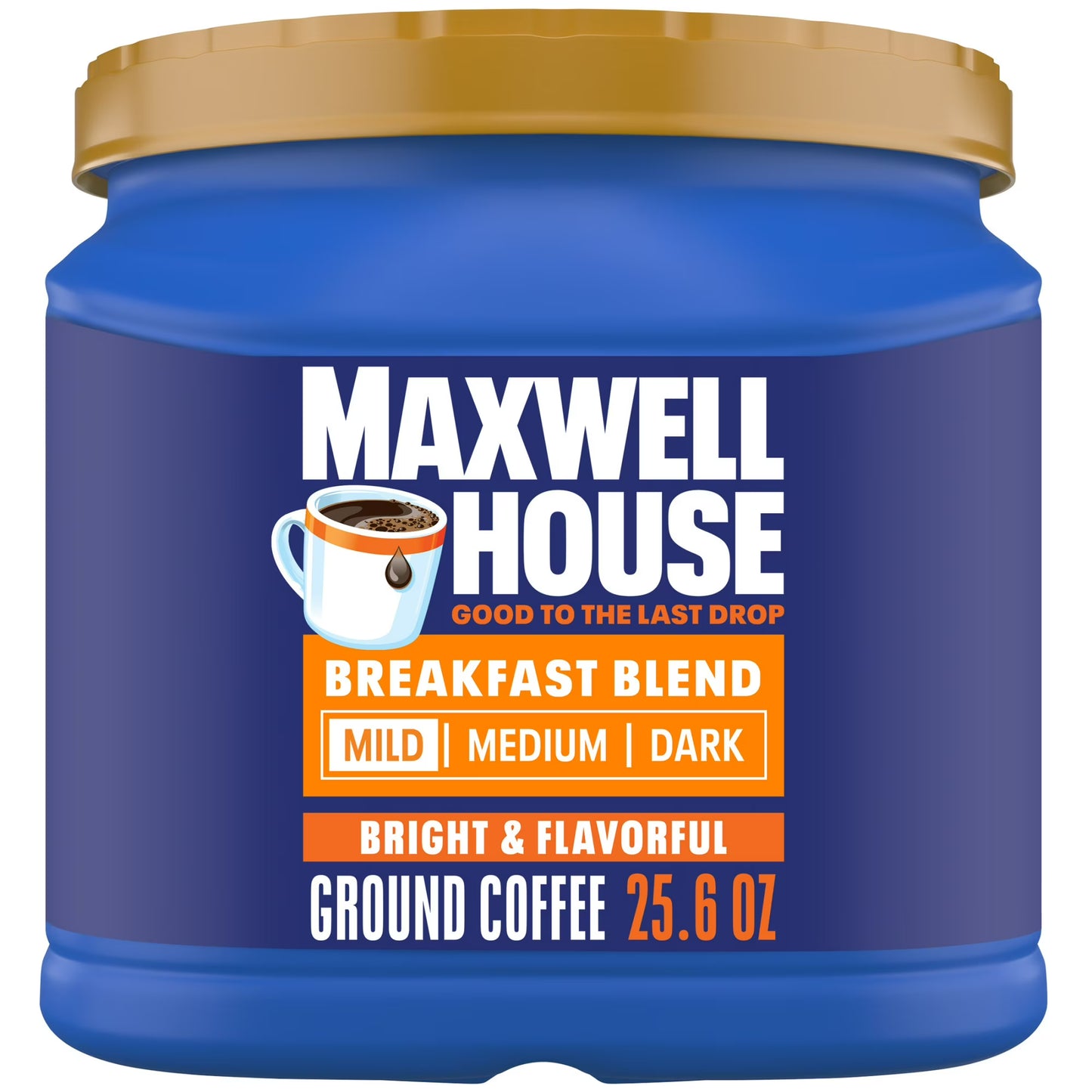 Maxwell House Breakfast Blend Mild Roast Ground Coffee
25.6 oz&nbsp;Canister