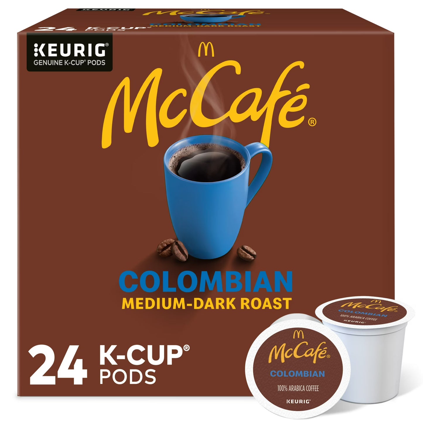 McCafe Colombian Medium-Dark Roast Keurig K-Cup Coffee Pods, 24 Count